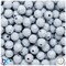 BeadTin Grey Opaque 10mm Faceted Round Plastic Craft Beads (225pcs)